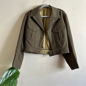 Vintage Military Field Jacket - Olive Green